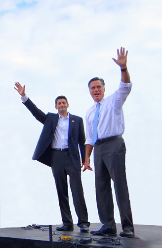 Paul Ryan with Mitt Romney